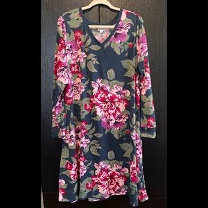 LuLaRoe Emily dress XL in floral print with hidden pockets.